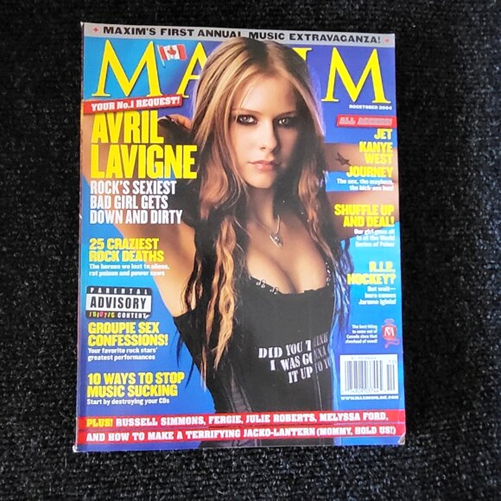 MAXIM Magazine Avril Lavigne Cover October 2004 Fergie Russell Simmons